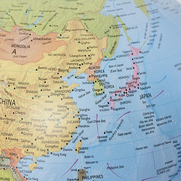 ORBYS Globe English Version Carrara 7 Type 30cm Diameter Administrative Map 43631