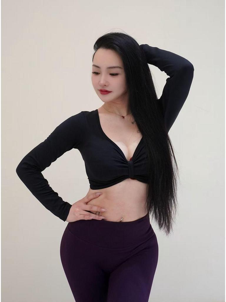 Women's Slimming Moisture-Wicking Crop Top Yoga and Dance Sportswear