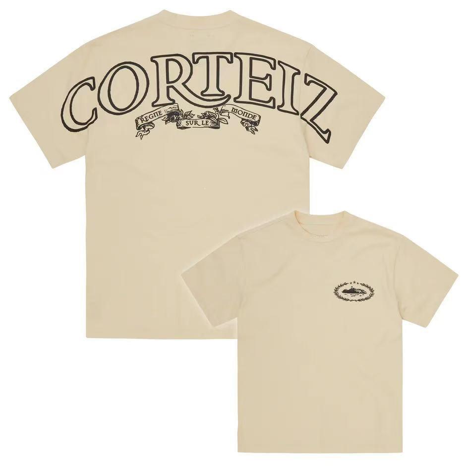 Corteiz Alcatraz Bee Letter Printing Short Sleeve Men's and Women's Street Trend Loose Casual Crew Neck T-Shirt