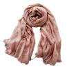 Autumn and Winter New Solid Color Blended Polyester and Cotton Scarf Women's Retro Dirty Dyed Striped Shawl Versatile Scarf Men