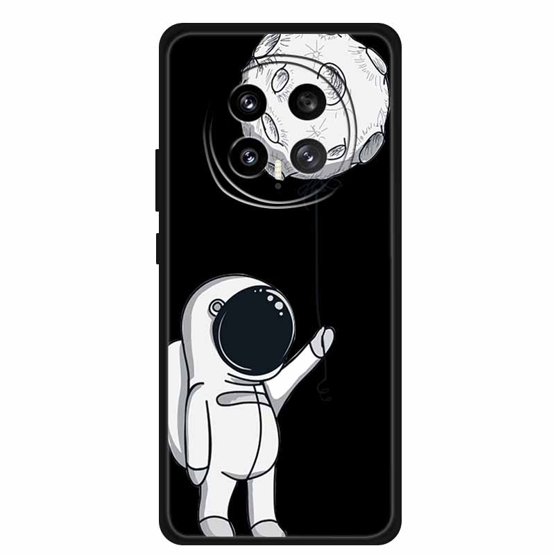 Black Silicone Case For Honor Magic8 Pro Case Cartoon Cat Soft Back Cover For Honor Magic 8 5G Pro Phone Case Coque Funda Para
