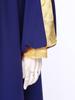 Unisex Choir Robe Halloween Costume V Neck Long Sleeve Color Block Zipper Gown Theme Party Wear