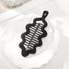 Wavy Banana Clip Matte Black Hairpin Ponytail Hair Bun Korean Summer Ougoing Hair Clip Fashion Hair Accessories