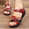 Women's Summer New Wedges Sandals Open Toe Flat Slip on Comfy Slippers Solid Color Soft Beach Sandals for Women Sandalias Mujer