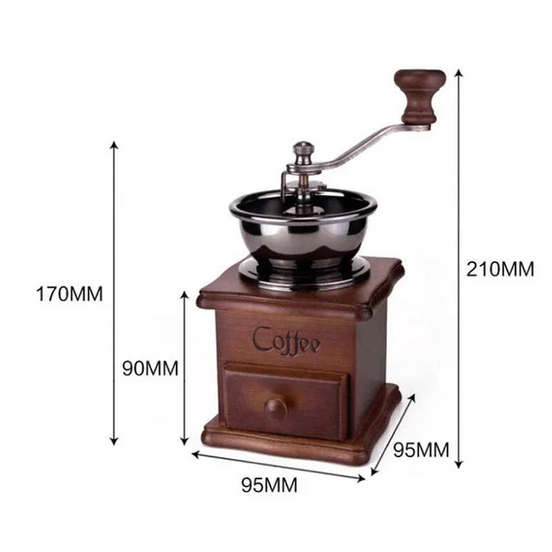 Glaskaffeemühle Mini handbetriebene manuelle Kaffeebohnenmühlen Mühle Küche Glasgefäß