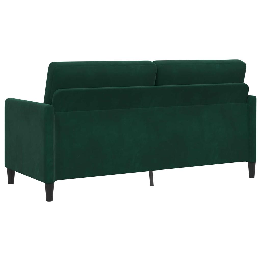 Sofa Set with Storage 2 pcs Dark Green Polyester
