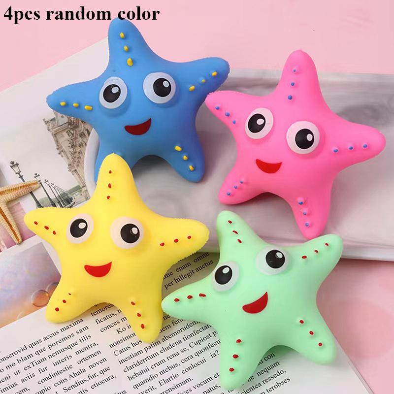 4 Colors Eyed Starfish Squishy Toys Stress Balls Slow Rebound Anxiety Release Sensory Fidget Toy For Adults Kids Party Favors
