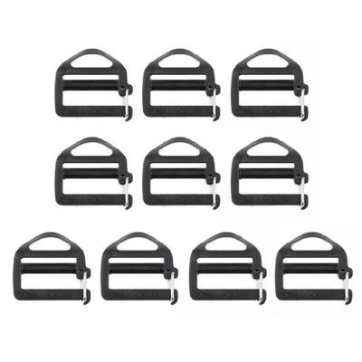 10Pcs Webbing Connecting Clip Set 25mm/1In Plastic Webbing Sliding Button Adjustment Buckle Strap Buckle Backpacks Clip