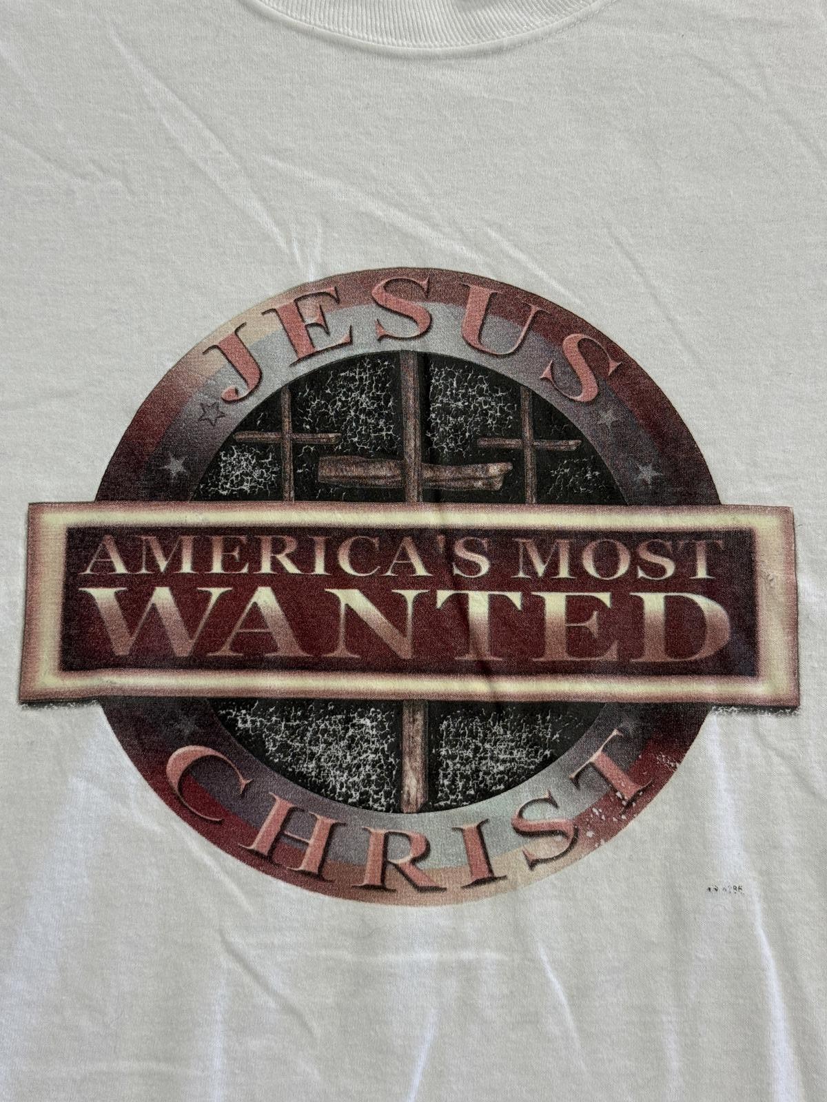 Vintage Jesus Christ T-shirt Americas Most Wanted Crosses XL XXXXL