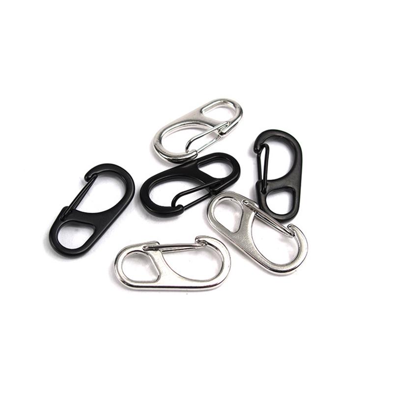2Pcs D Form Karabiner Clip Karabinerhaken Kleiner Schlüsselring Camping 2Pcs D Form Karabiner Clip Karabinerhaken Kleiner Schlüsselring Camping