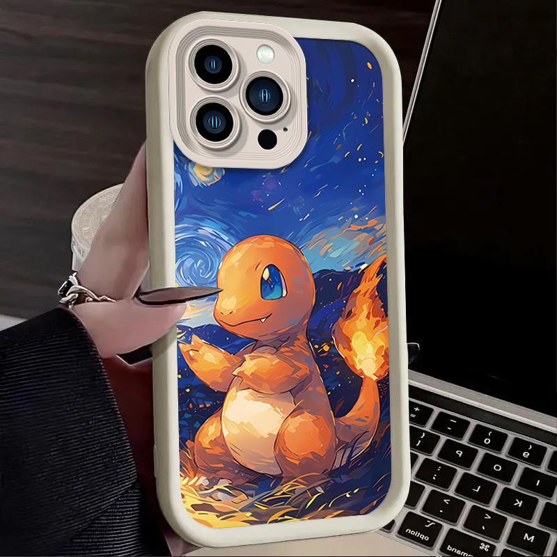Lovely P-Pokemon Starry Sky Case for IPhone 17 Air 16 16E 15 14 13 12 11 Pro Max X XS X S Max XR SE 2020 SE4 7 8 Soft Back Cover