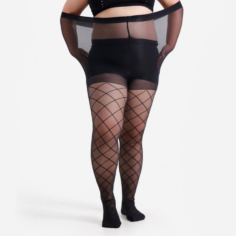 Übergröße High Waist Strumpfhose Ultra-dünn Nylon Netz Strumpf Hohe Qualität Design für Damen