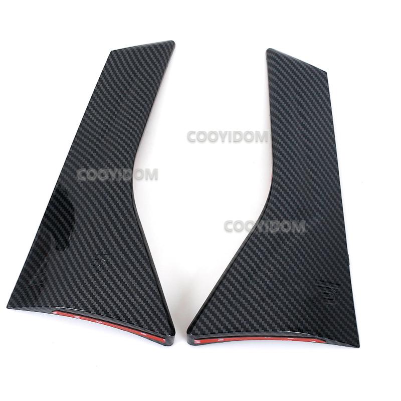 Car Both Side Rear Window Spoiler Triangle Cover Sticker Trim ABS Carbon Fiber For Subaru XV 2012-2016