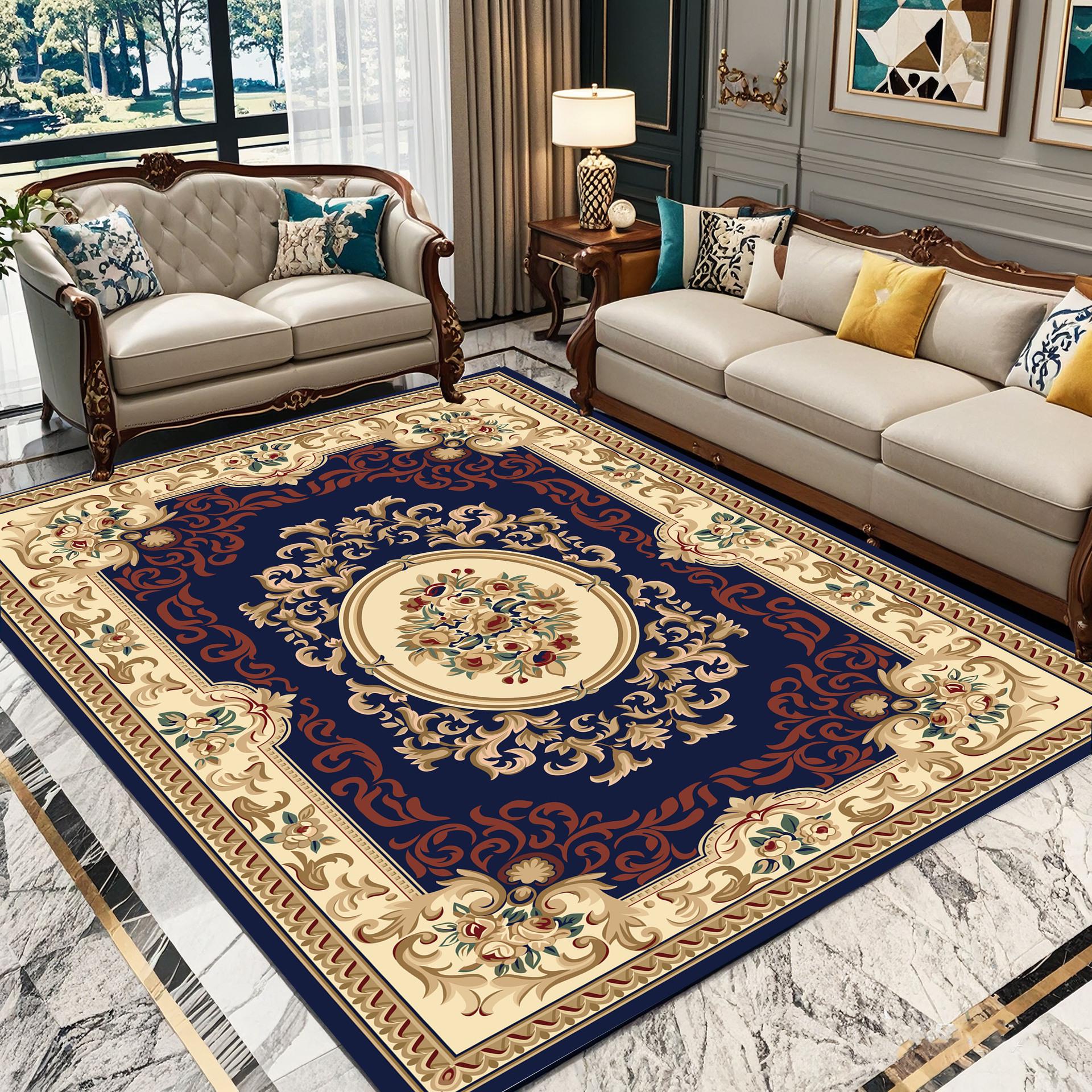 

Французский Классический Ретро Европейский Стиль Нескользящий Ковер для Гостиной - Кристальный Вельвет Коврик для Спальни и Прикроватный 80x120 cm