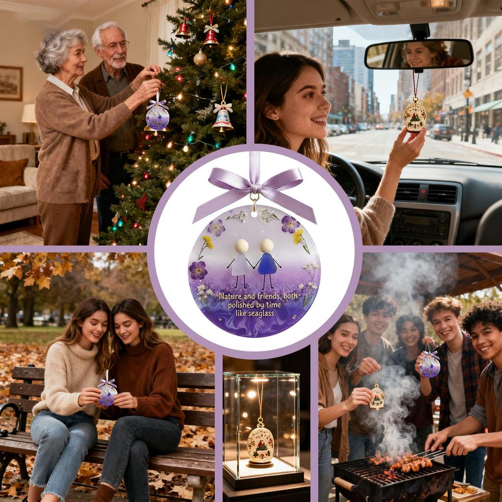 Friends Ornaments For Women Decorative 2D Acrylic Pendant Acrylic Friendship Pendant For Holiday For Indoor Outdoor Yard Family