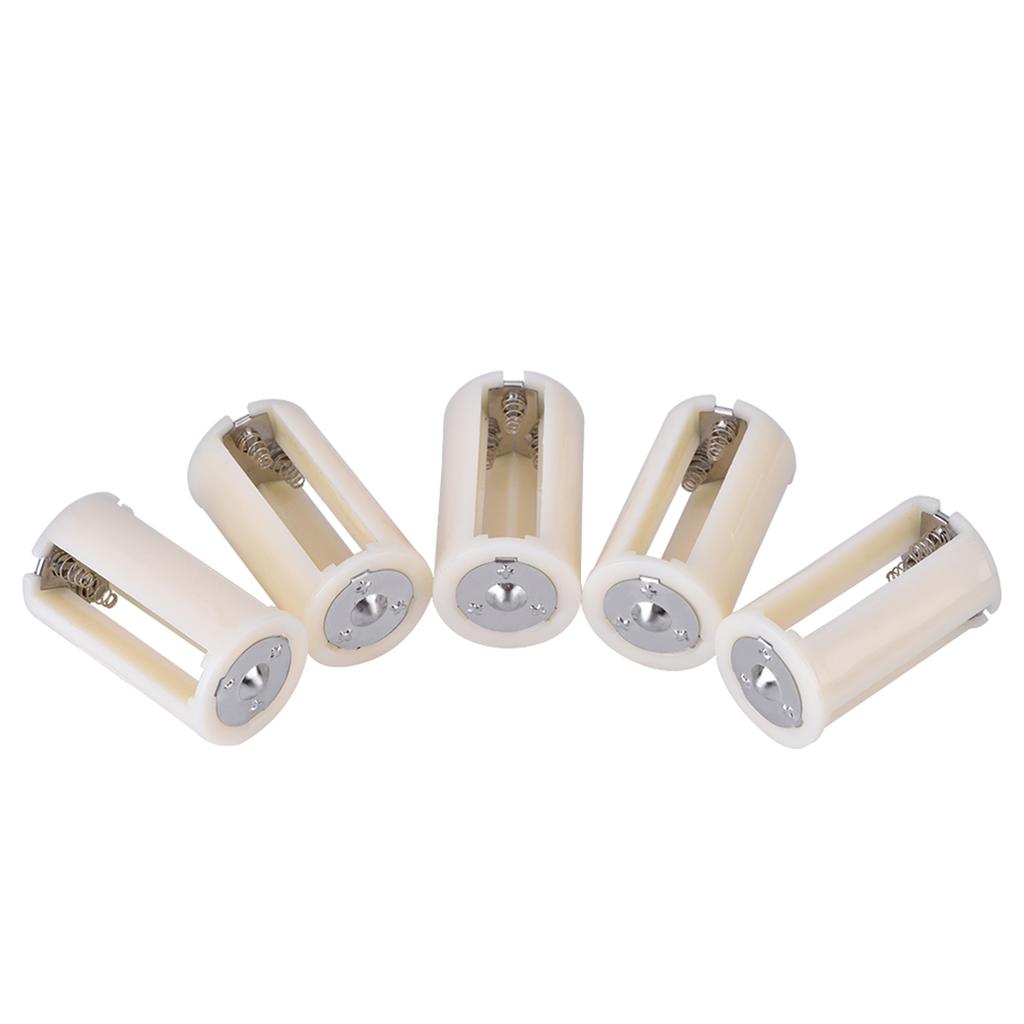 5 Pcs 3 X AA To 1 D Size Parallel Battery Holder Conversion Adapter Switcher Converter Case