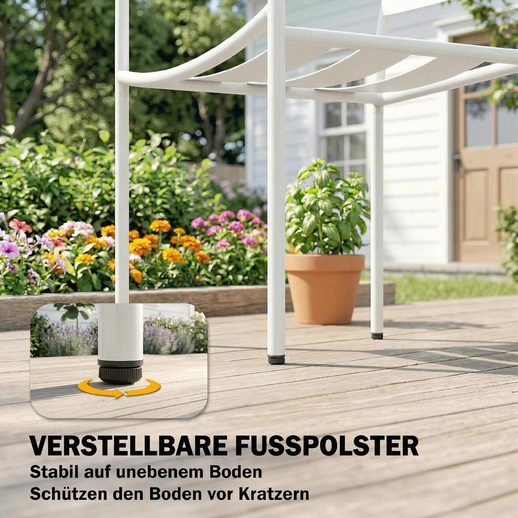 Bistro Set 3-Piece Metal Garden Furniture Set with 2 Garden Chairs, Glass Table, Slat Design, Rust-Resistant