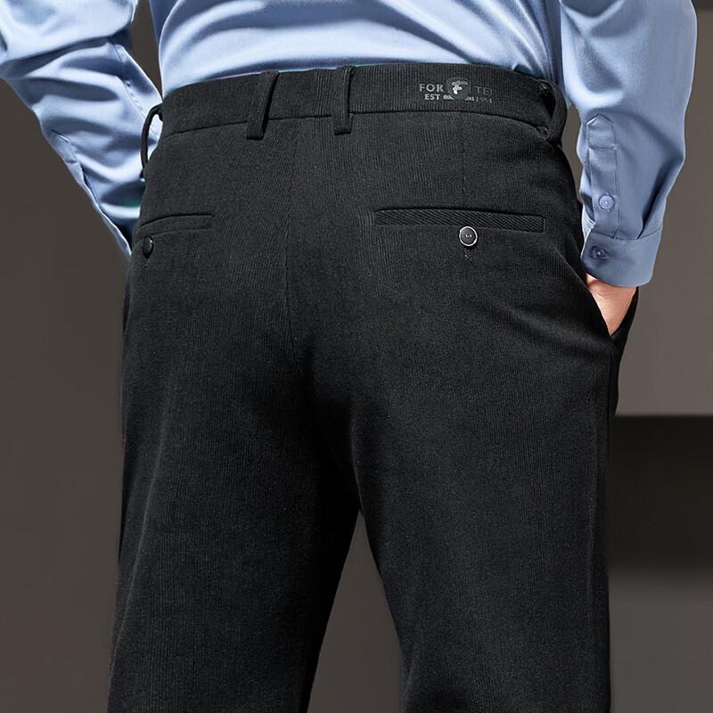 Men's Merino Wool Blend Corduroy Straight Leg Casual Pants