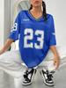 Summer New Los Angeles No.23 Letter Printed Women's Fashion Casual Shirt Street Hip Hop Cool Spicy Girl Top Y2K Super Large Tee