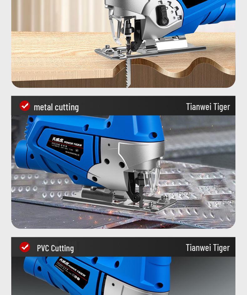 High-Power Multifunctional Electric Jigsaw for Woodworking