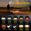 COB LED Headlamp - USB Rechargeable Built-in Battery Sensor Light for Outdoor Camping Fishing Headlight Use