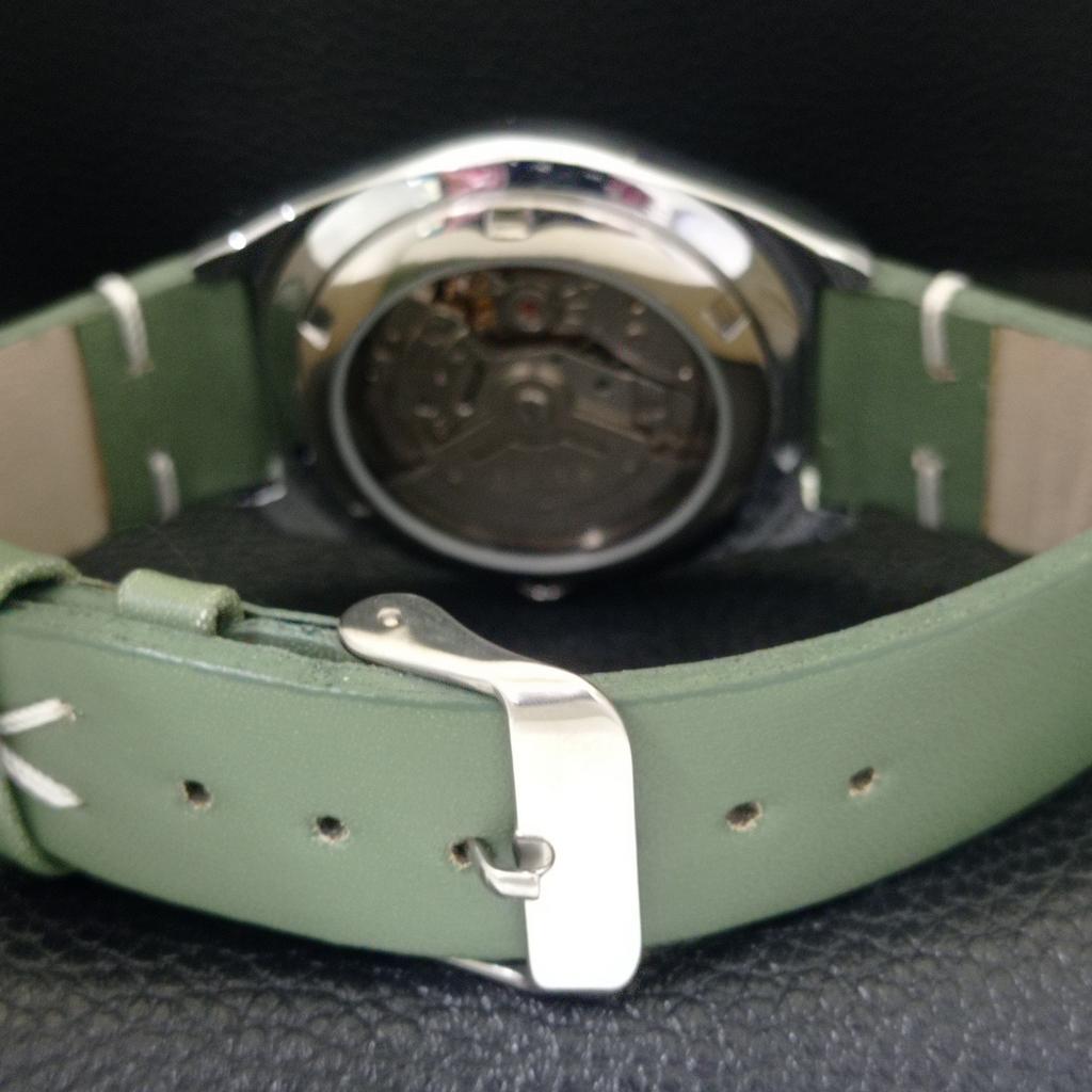 VINTAGE SEIKO 5 AUTOMATIC 6309A REFURBISHED JAPAN MENS GREEN WATCH a441726-1 Sk-a441726