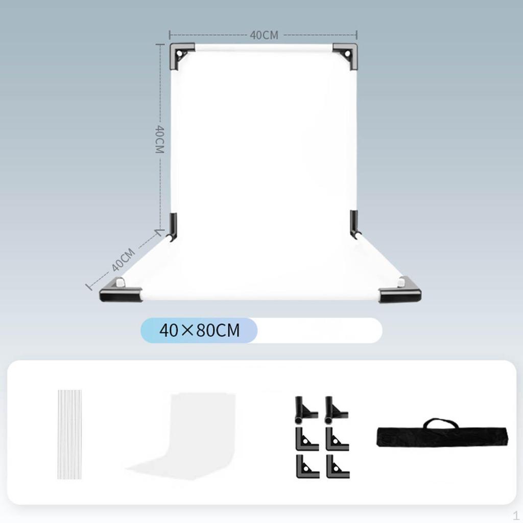 Photography Backdrops Kit Background Paper Professional L Shape PVC Photo Backdrop White Flat