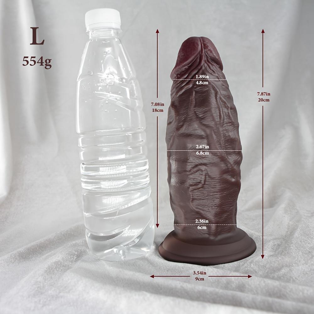 Realistischer Silikon-Dildo – Weicher, dicker Analplug mit starkem Saugnapf, G-Punkt-Stimulator für Männer und Frauen, Anfängerfreundlich, Langlebiges, strukturiertes Design