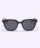 Alloaiweeo [Silverbite] Sbs1603 1818G Flat Bar Square Tortoise Sunglasses