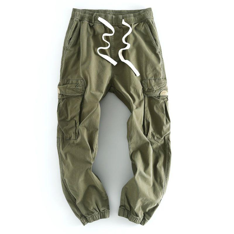 Overplus Order Exported to the United States Outdoor Cattle Goods Clearance Men's Trousers Cargo Casual Pants Drawstring Multi-pockets Pants Fashion