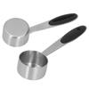 2Pcs Edelstahl Kaffee Mess Scoop 1/8 Tasse 30ml Mess Esslöffel Tabelle Löffel für