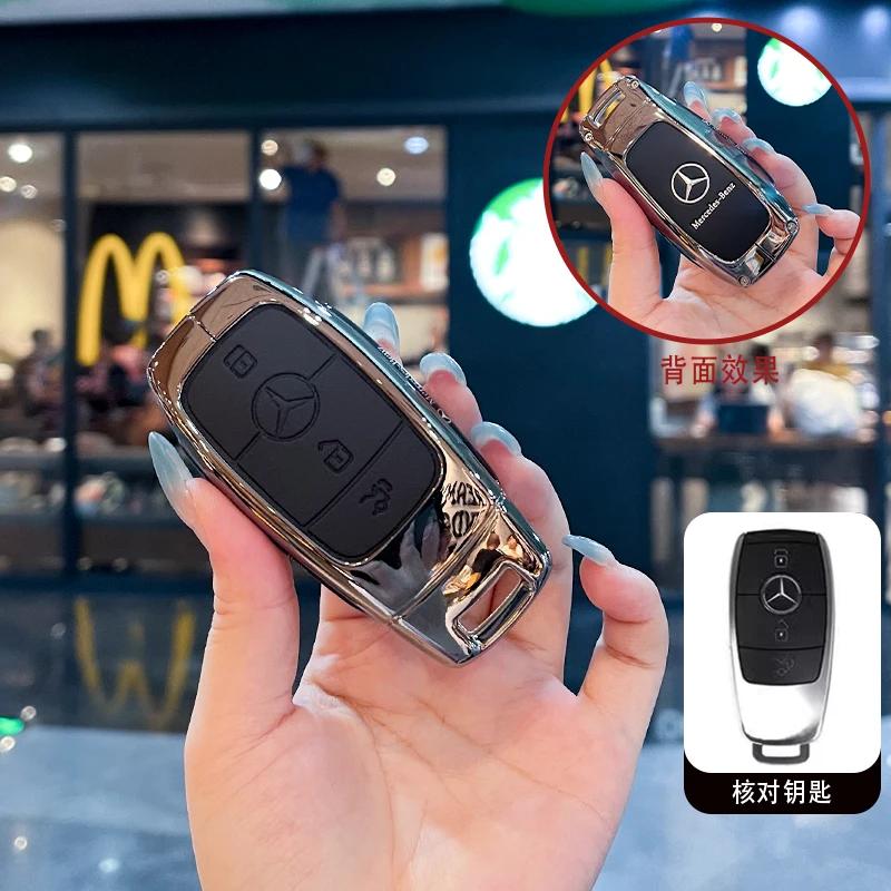 

GLC GLB Premium Leather Car Smart Remote Key Case Cover Shell For Mercedes Benz A C E S G GLS CLA Class W213 W203 W211 W205 W17