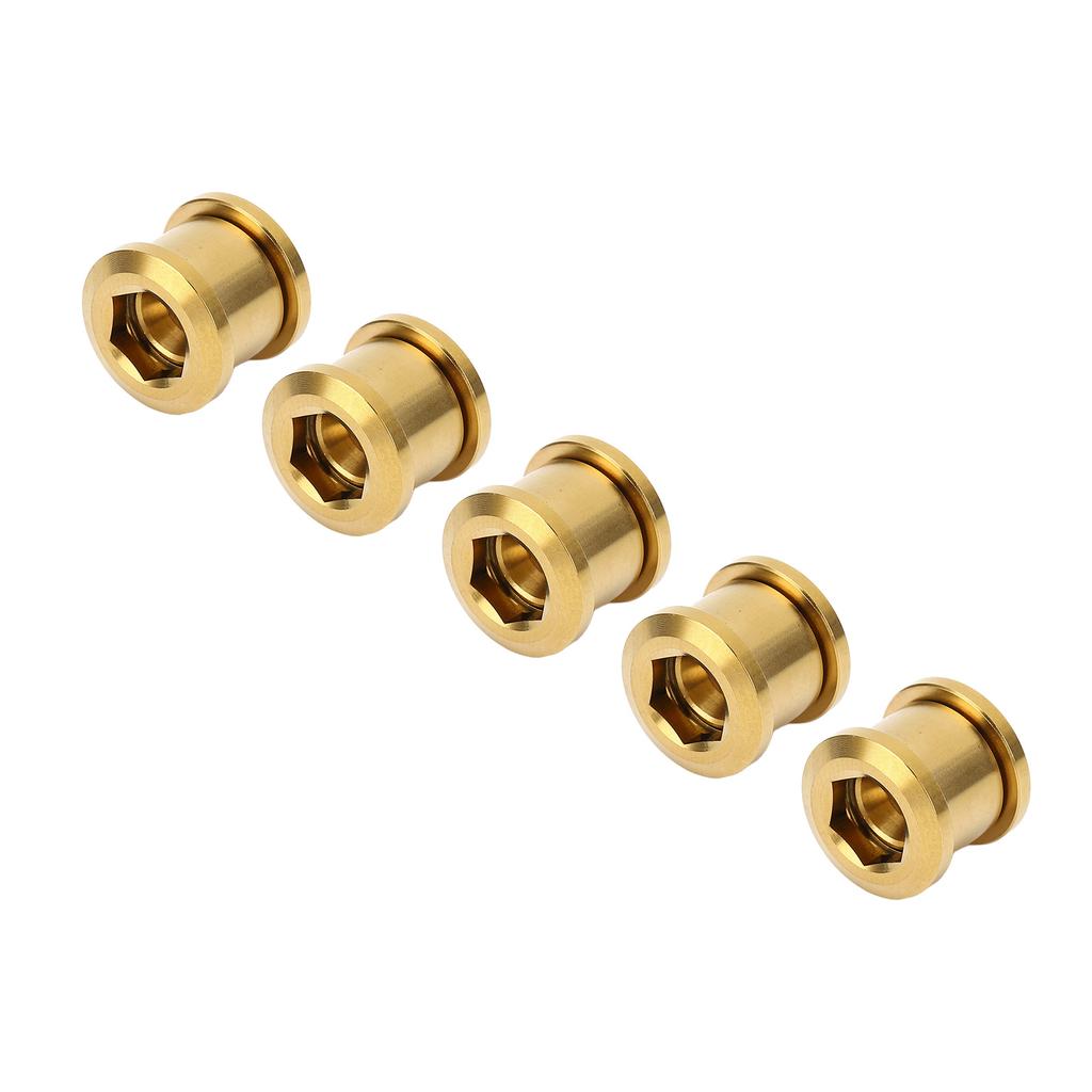 5 Pack 6.5MM Single Chainring Bolts Set High Strength Ti Alloy Universal Single Chainwheel Bolts