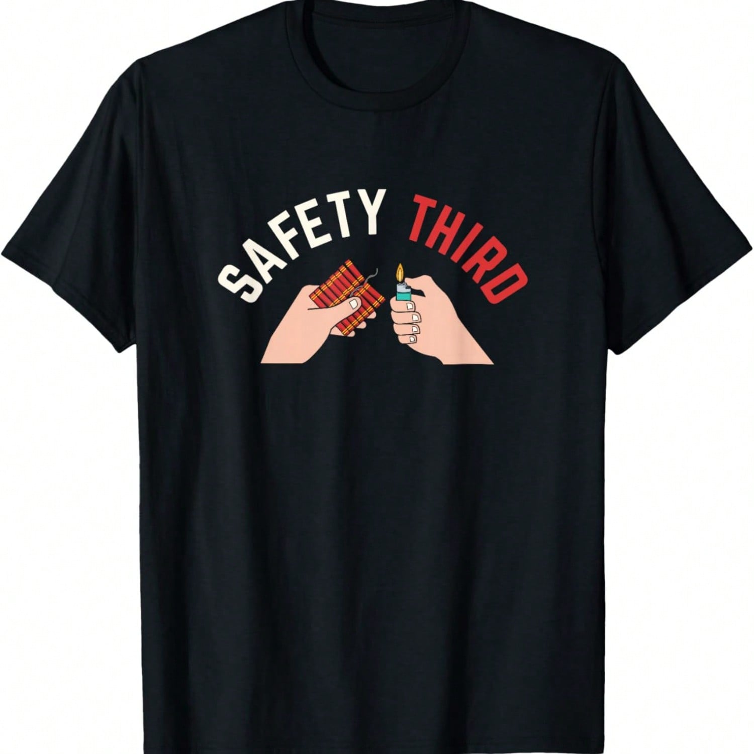 4th Of July Patriotic Fireworks Safety Third T-Shirt S разноцветный