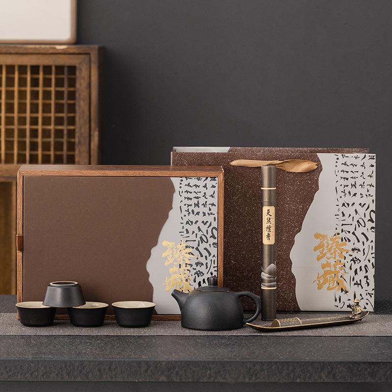 

Ceramic high-end purple sand tea set with gifts Business enterprise Banking company Festival creative gifts