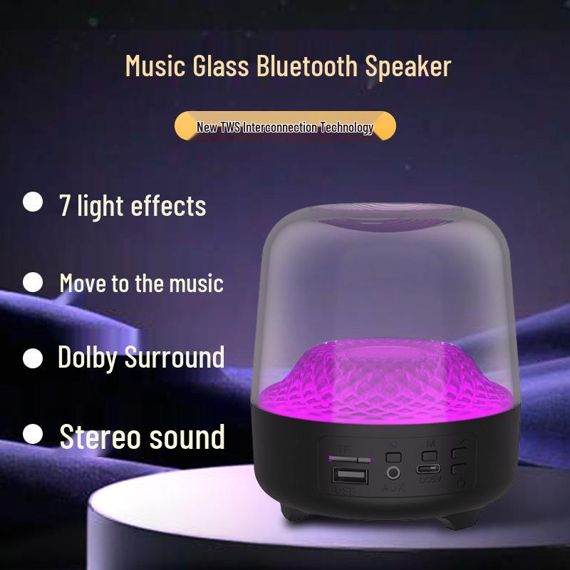 GLAZE4 Bluetooth Subwoofer Speaker with 7 Light Effects and German Diaphragm
