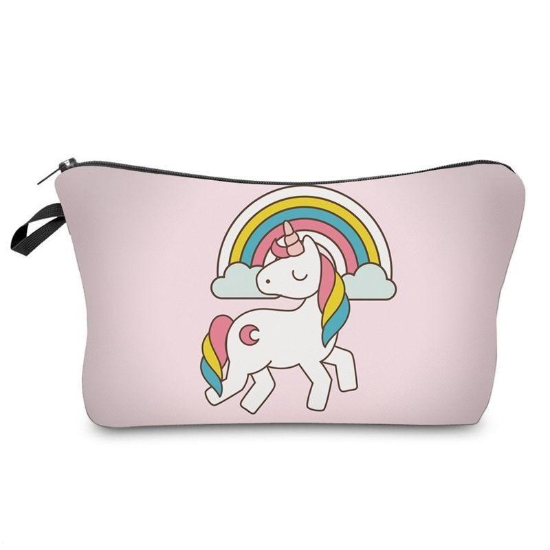Adorable Unicorn Make Up Bag Emoji Cosmetic Travel Case Ideal For Girls And Ladies