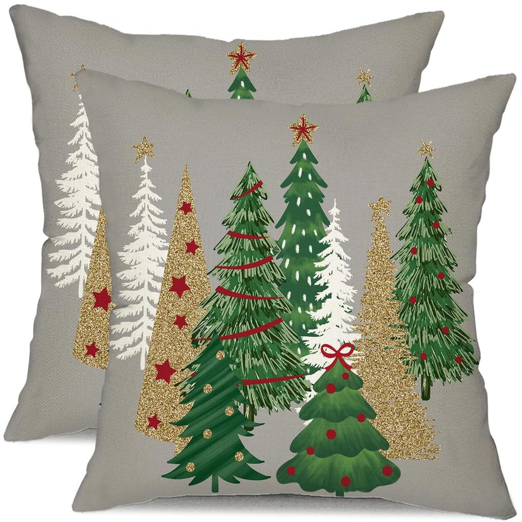 Christmas Tree Decoration Series Pillow Home Sofa Bedroom Seat Cushion Pillow Cover