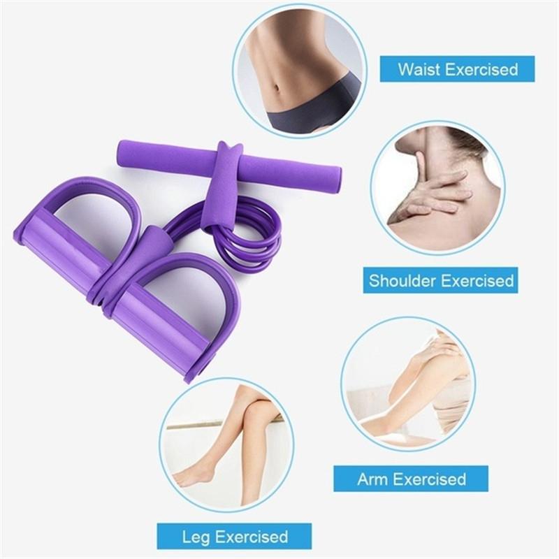 Latex Fitness Rubber Bands Pedal Elastic Exercise Bands Resistance Bands Kit Abdomen Trainer