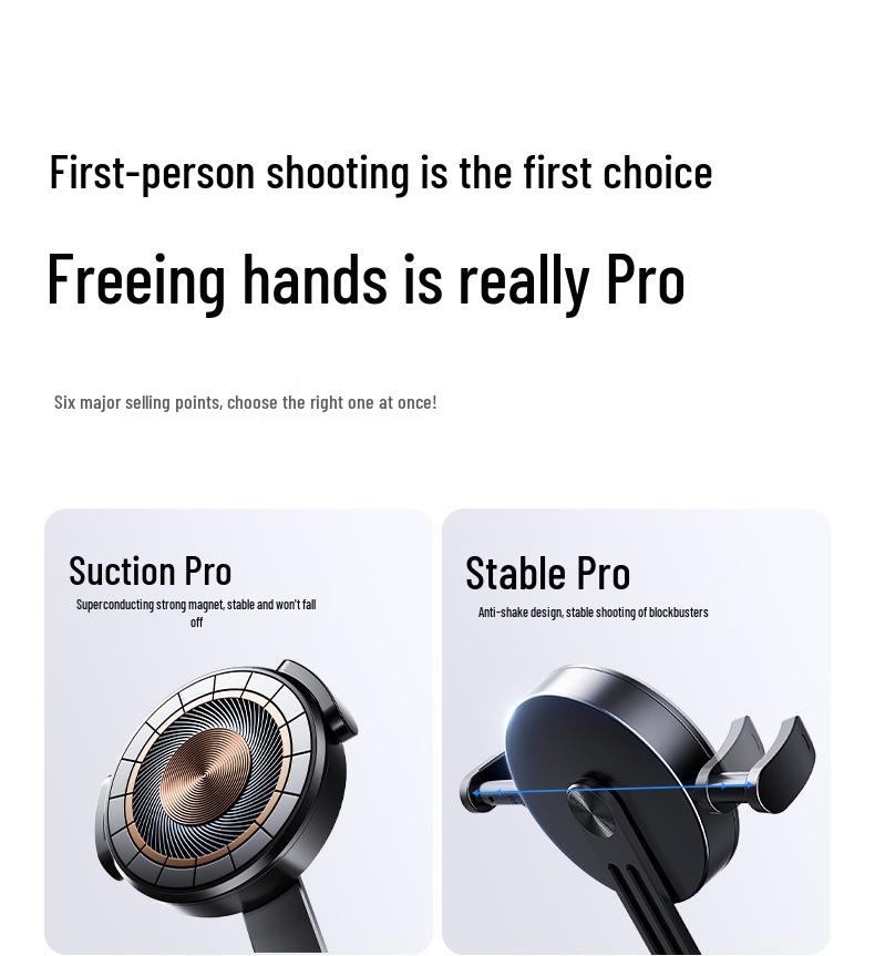Magnetic Hanging Neck Phone Holder with Anti-Shake Chest Mount for Outdoor Sports Camera