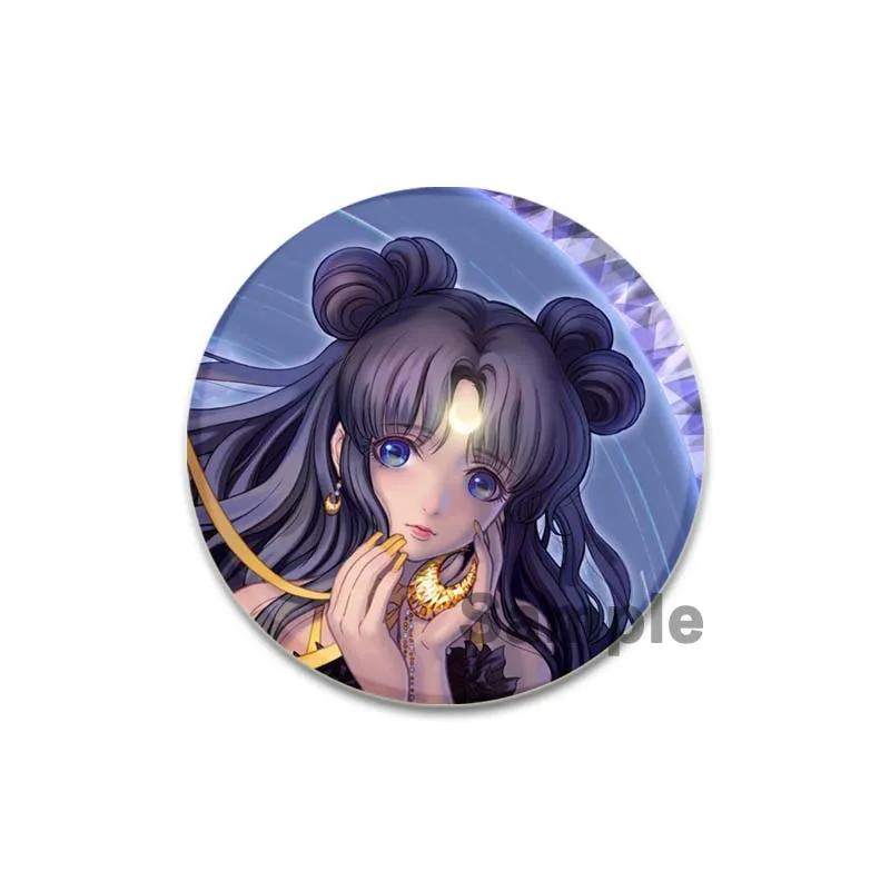 

32/44/58 мм аниме-броши «Сейлор Мун», милая мультяшная фигурка Цукино Усаги, Чибиуса, Ами Рей, Макото, значок, брошь, булавка на лацкан пиджака, джинсы, подарок 58mm