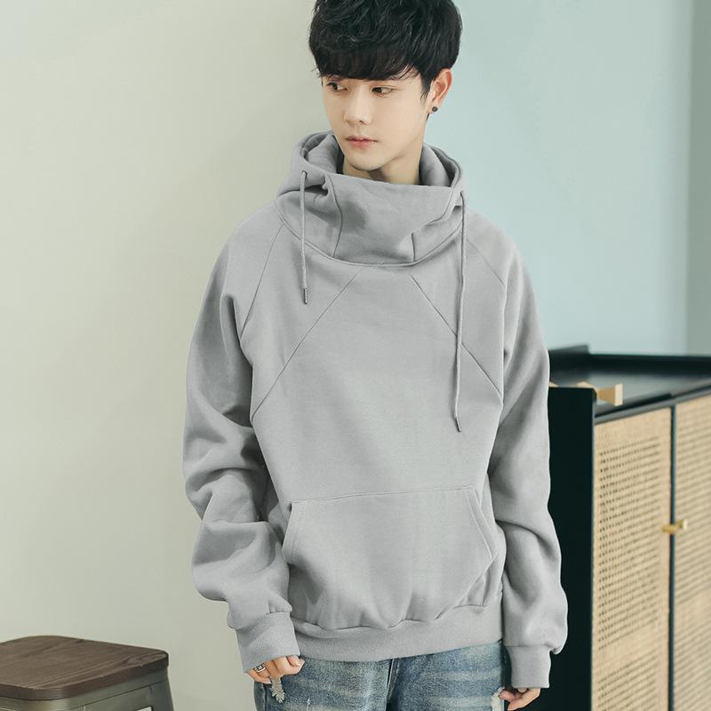 Korean Loose Turtleneck Men's Hooded 2025 New Spring and Autumn Trendy Velvet Jacket