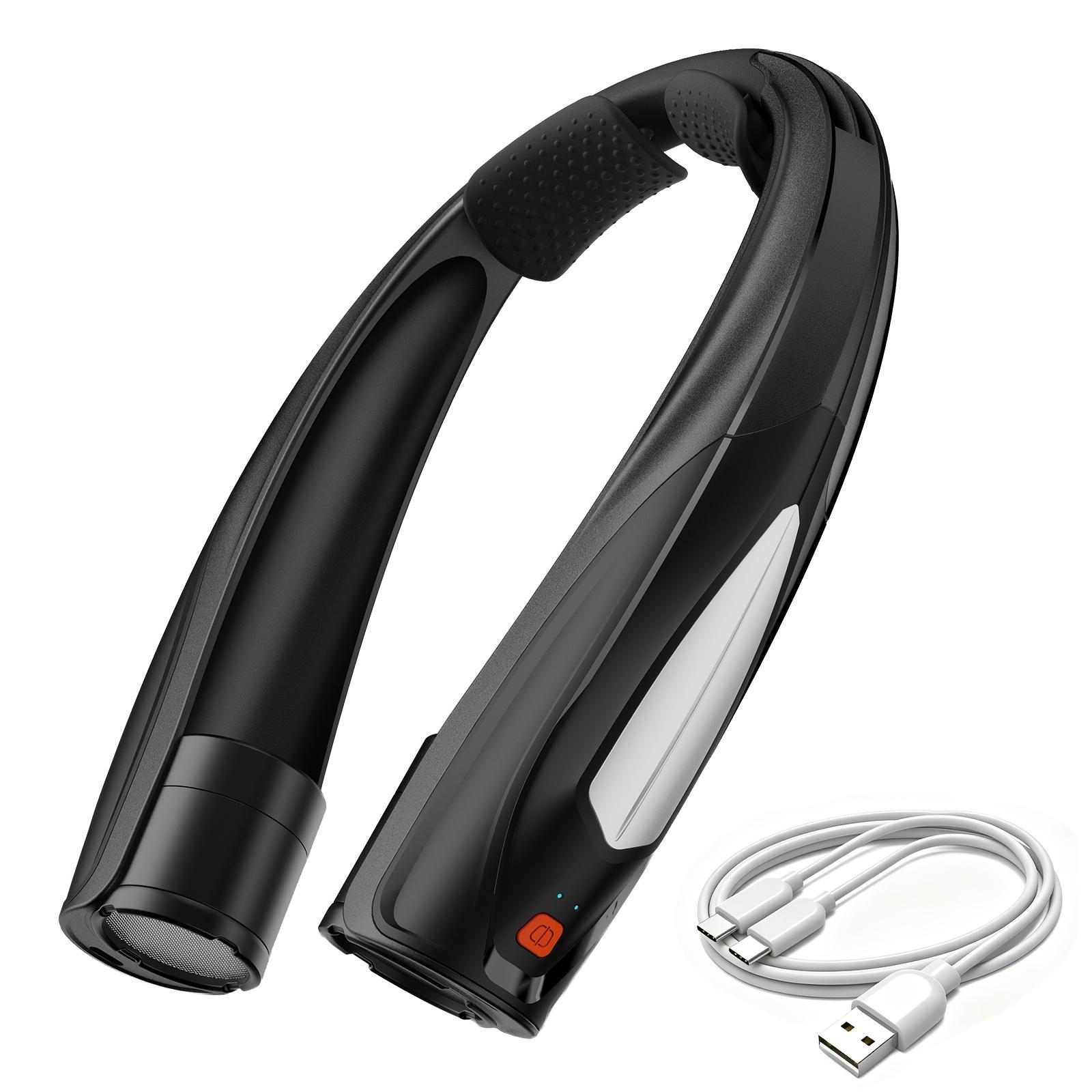 Portable Hands-Free Neck Fan,Dual 3000mah Batteries, USB-C Fast Charging, Ultra-Quiet Design, 6 Speed Settings, Ideal for Office, Travel,Outdoor Use 1 piece чёрный