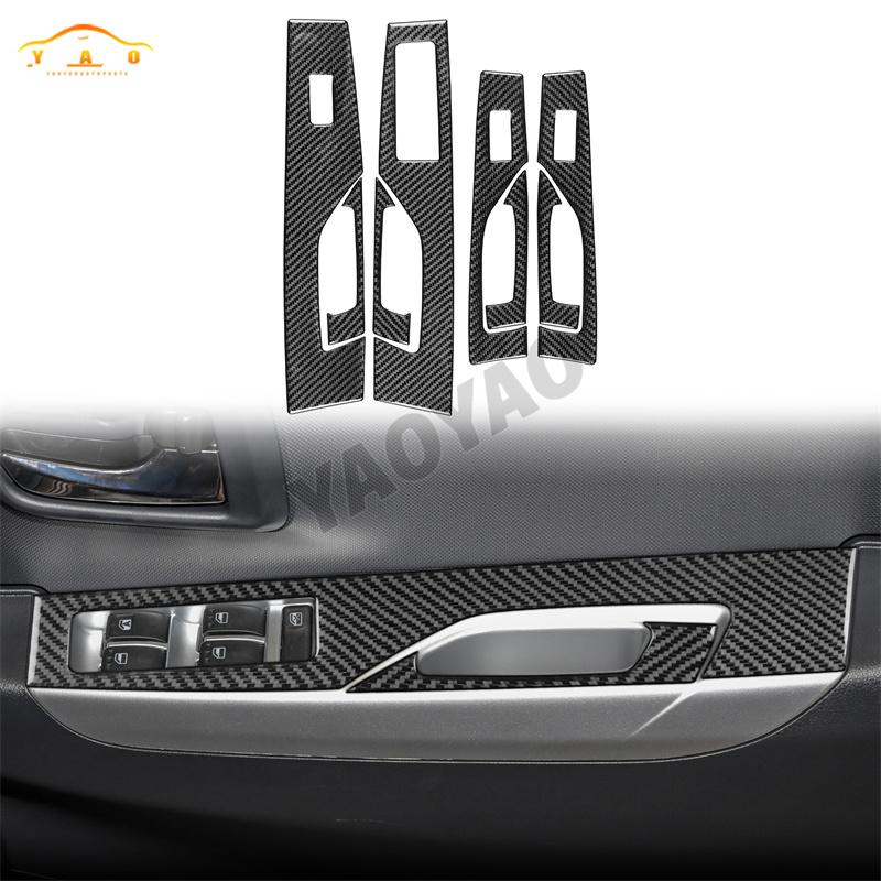 

Carbon Fiber For Perodua Bezza Myvi 2016-2023 RHD Car Window Lift Switch Control Panel Trim Cover Sticker Car Accessories
