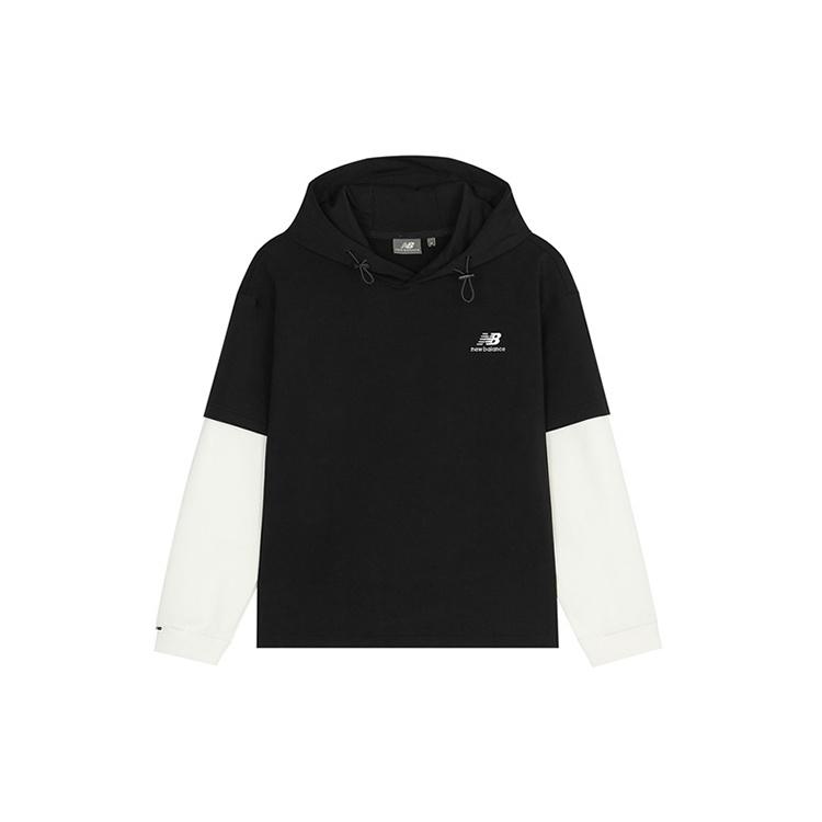 New Balance Logo Hoodie Asia Sizing Black White Unisex 5CC39543-BK S