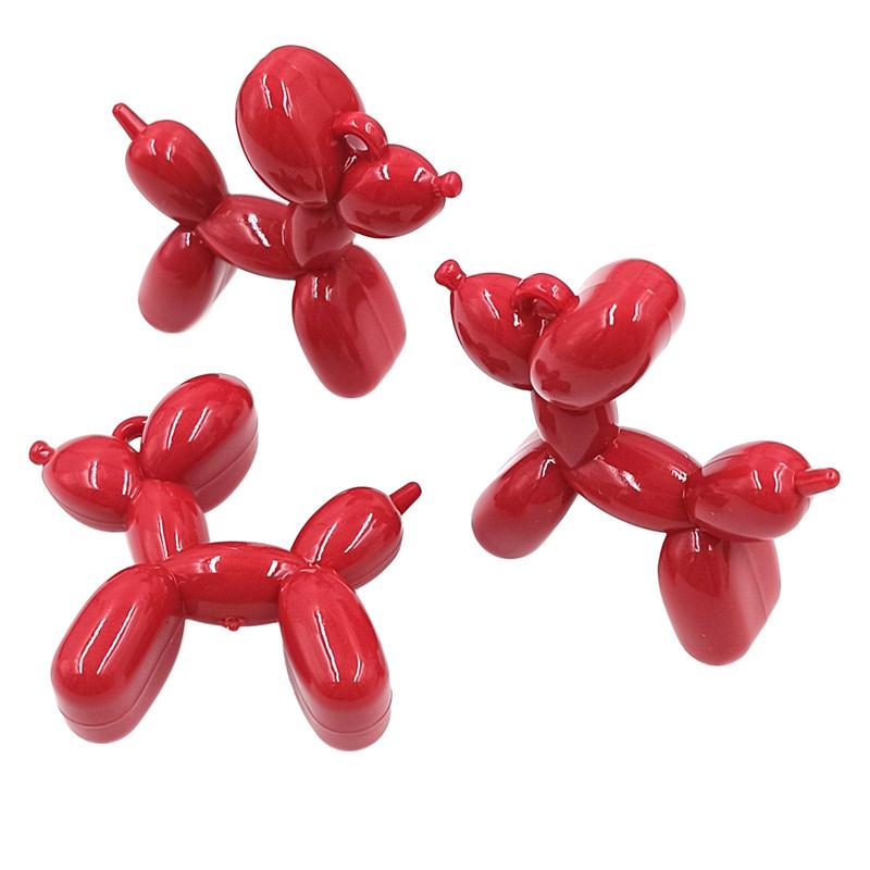 Home Party Supplies Acrylic Candy Colored Jewelry Making DIY Handmade Materials Balloon Dog Pendants Necklace Beads 3pcs for Earring