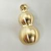Brass gourd pendant car key jewelry pendant creative flat bottom gourd trinket gift recruiting rice pure copper ornament