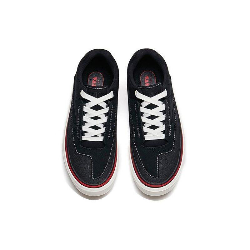 Anta Aoli women low-top skate shoes black white wear-resistant 122238014-3