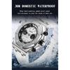 SANDA New Luminous Men's Quartz Watch Nails, Wodoodporne trendy Męskie zegarki kwarcowe
