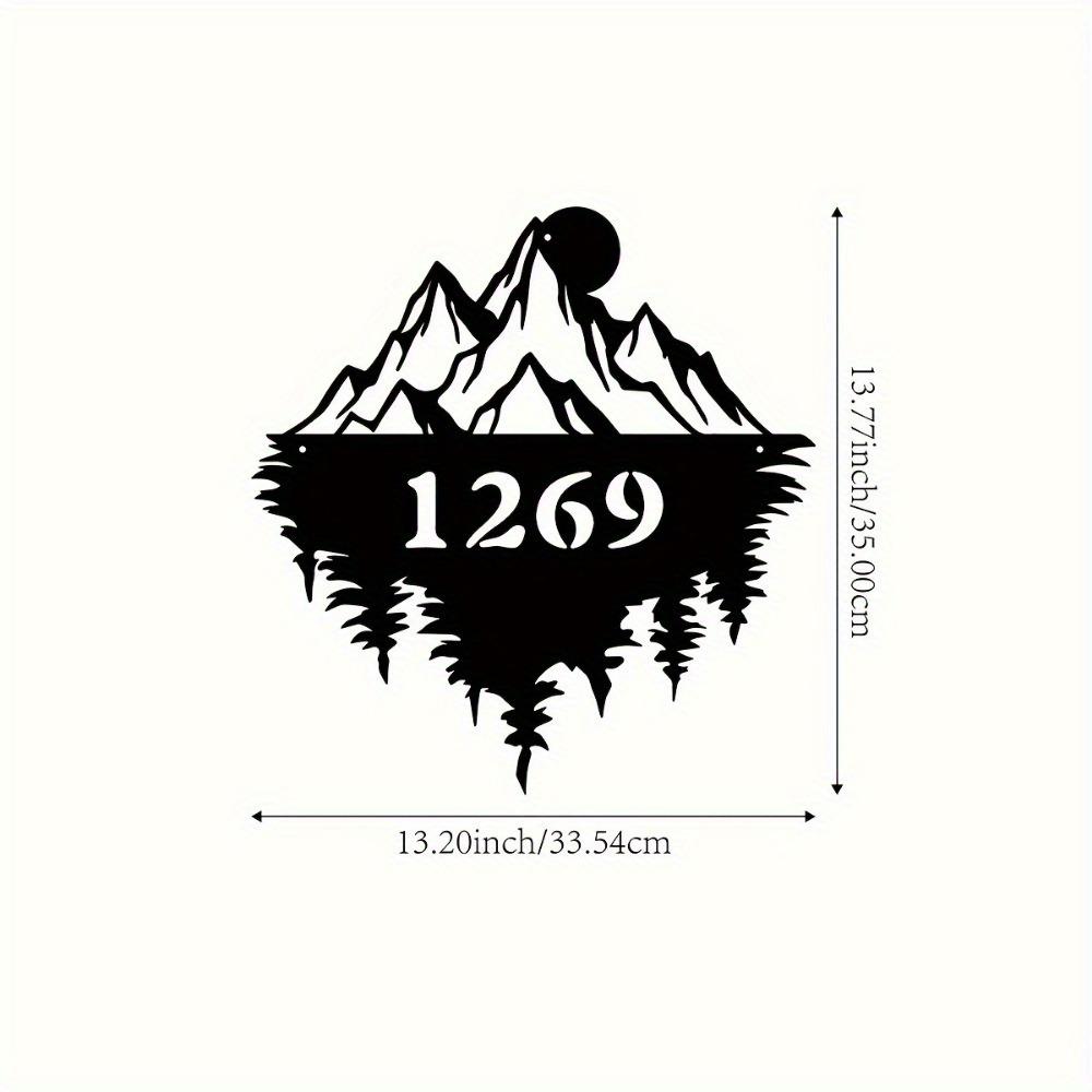 

Metal Mountain Wall Art, Custom House Number Sign, Indoor Outdoor Decor, Personalized Gift TYDZ002972